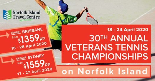 30th Veterans Tennis Norfolk Island Championships Norfolk Island Travel Centre Kingston April 18 To April 25 Allevents In