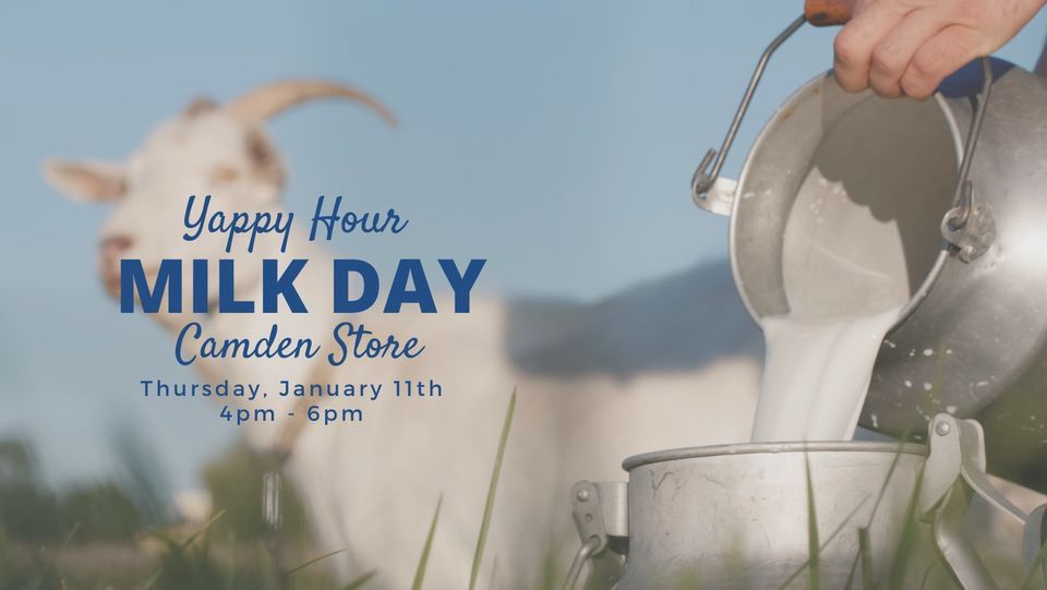 Milk Day "Yappy Hour", Yarn & Bone Pet Supply, Camden Wyoming, January