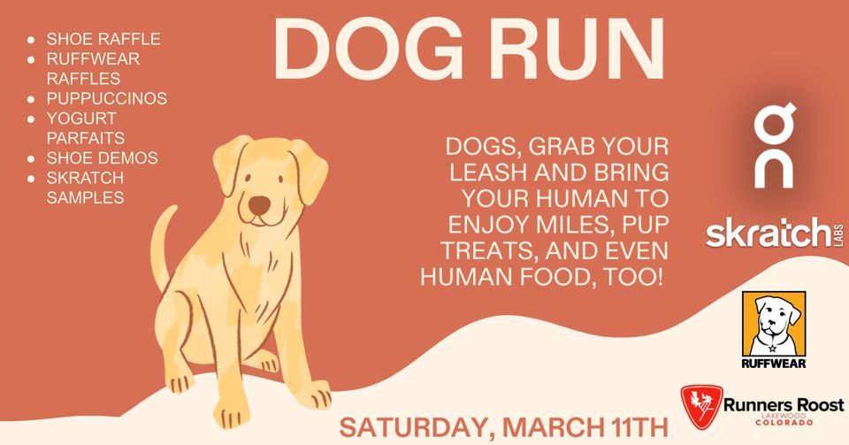 On Running DOG RUN/WALK, Runners Roost Lakewood, March 11 2023