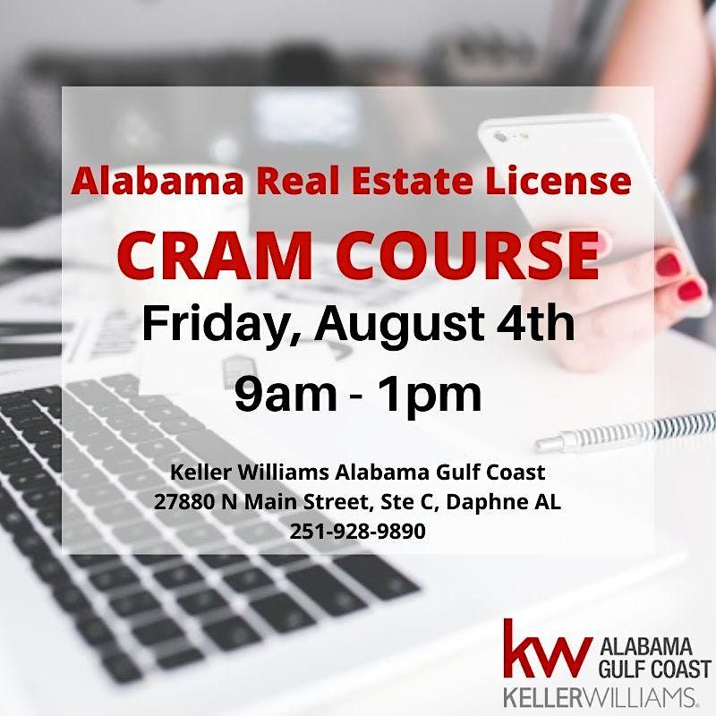 Alabama Real Estate PreLicense Exam Prep CRAM Course, Keller Williams