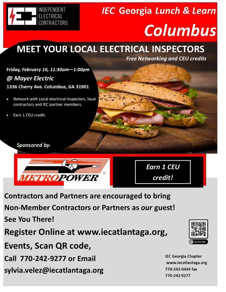 Columbus Lunch & Learn Meet your local electrical inspectors., 1336