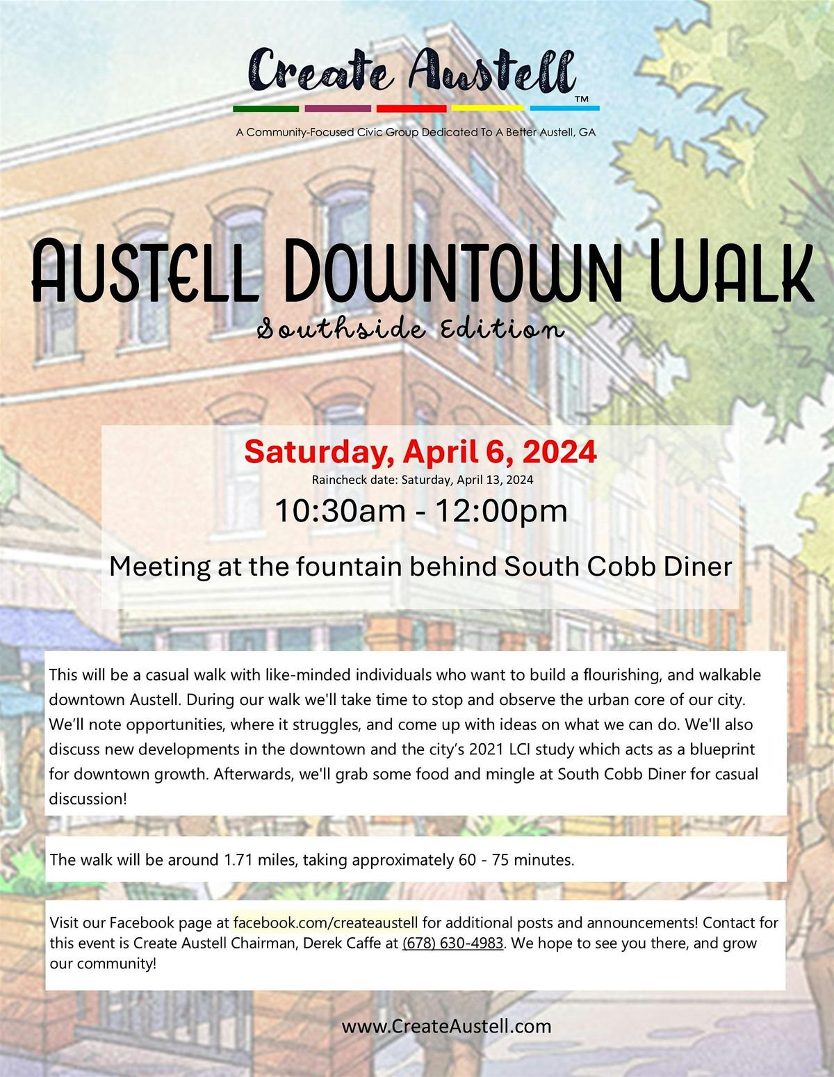 Austell Downtown Walk, Dough In The Box, Austell, 6 April 2024