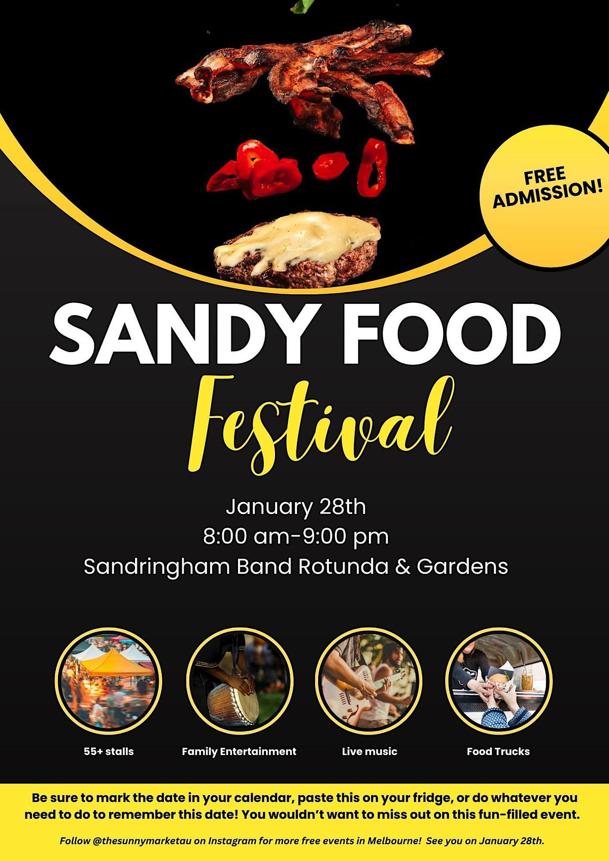 Sandy Food Fest, Sandringham Band Rotunda, 28 January 2023 AllEvents.in
