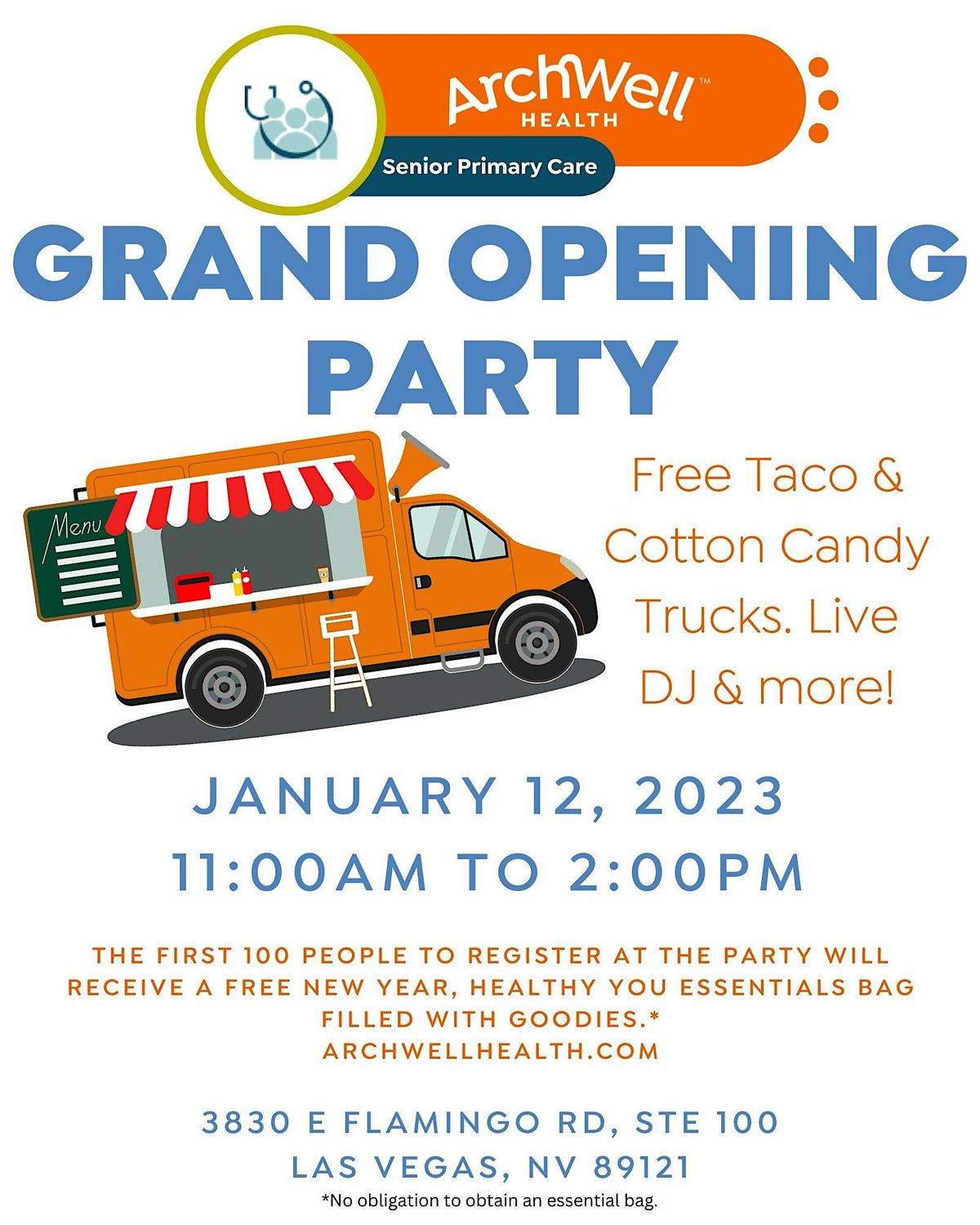 ArchWell Health Grand Opening w/ Free Taco Trucks, 3830 E Flamingo Rd