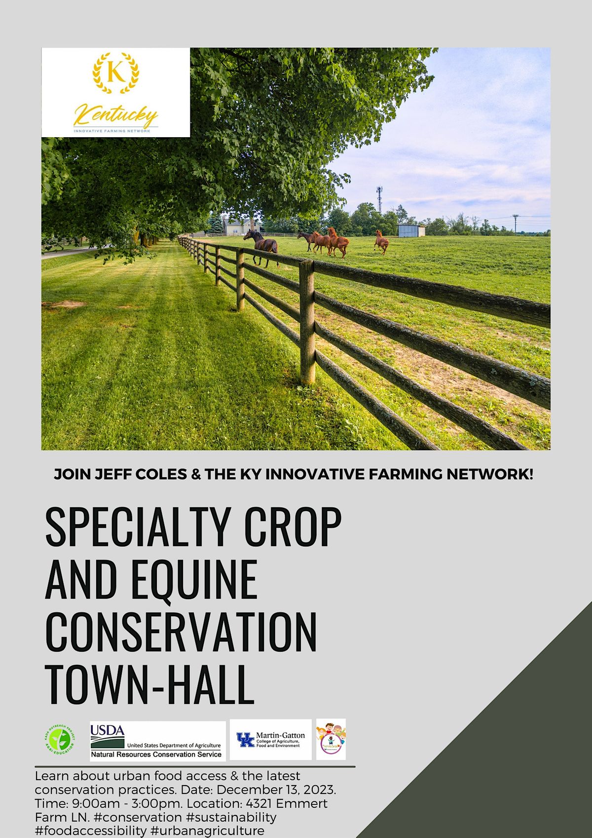 Specialty Crop & Equine Conservation, University of Kentucky AG, Emmert