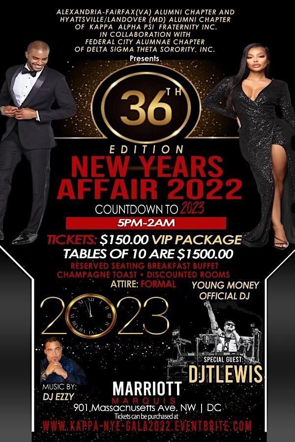 Atlantic city new year’s eve fireworks for 2022/2023 36th Annual New Years Eve Affair, Marriott Marquis Washington, DC, December 31 to January 1