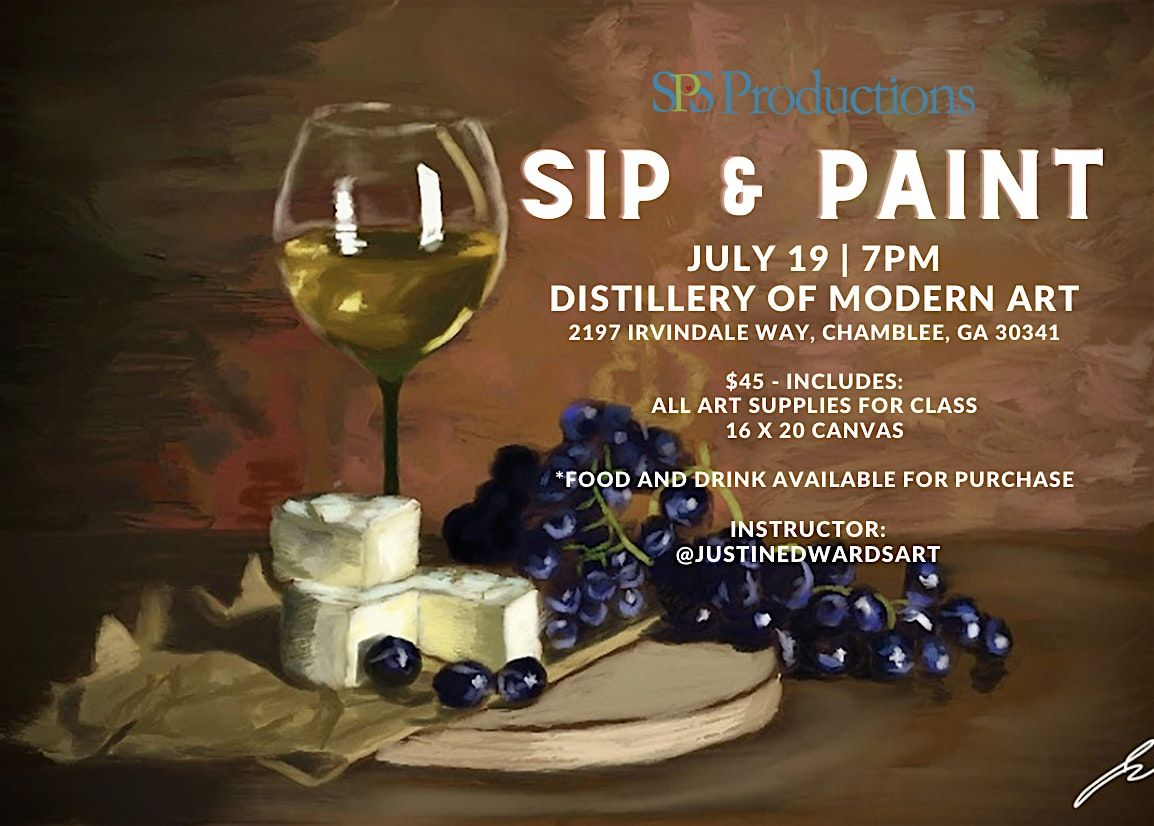 Serene Paint And Sip Wine Design Illustration Serene Paint And Sip Wine Design Illustration