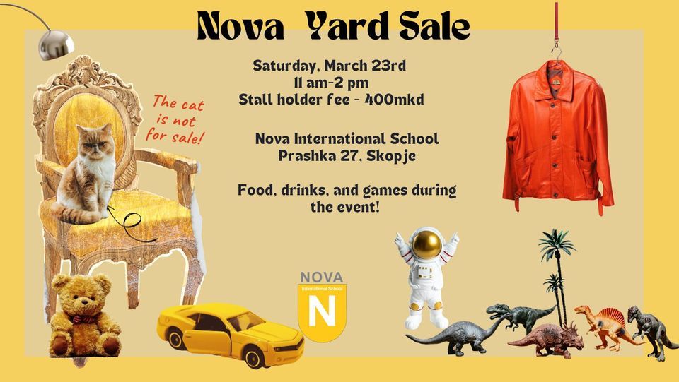 NOVA Yard Sale 2024 - Give Your Items a New Life, Prashka 27, 1000 ...