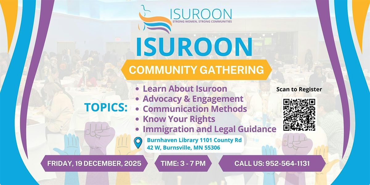 Isuroon Community Gathering, 19 December | Event in Burnsville | AllEvents