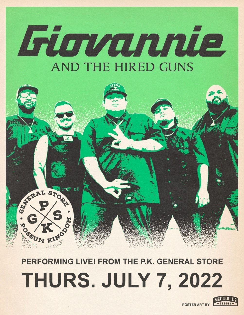 Giovannie and The Hired Guns, Brewster Street Ice House, Corpus Christi