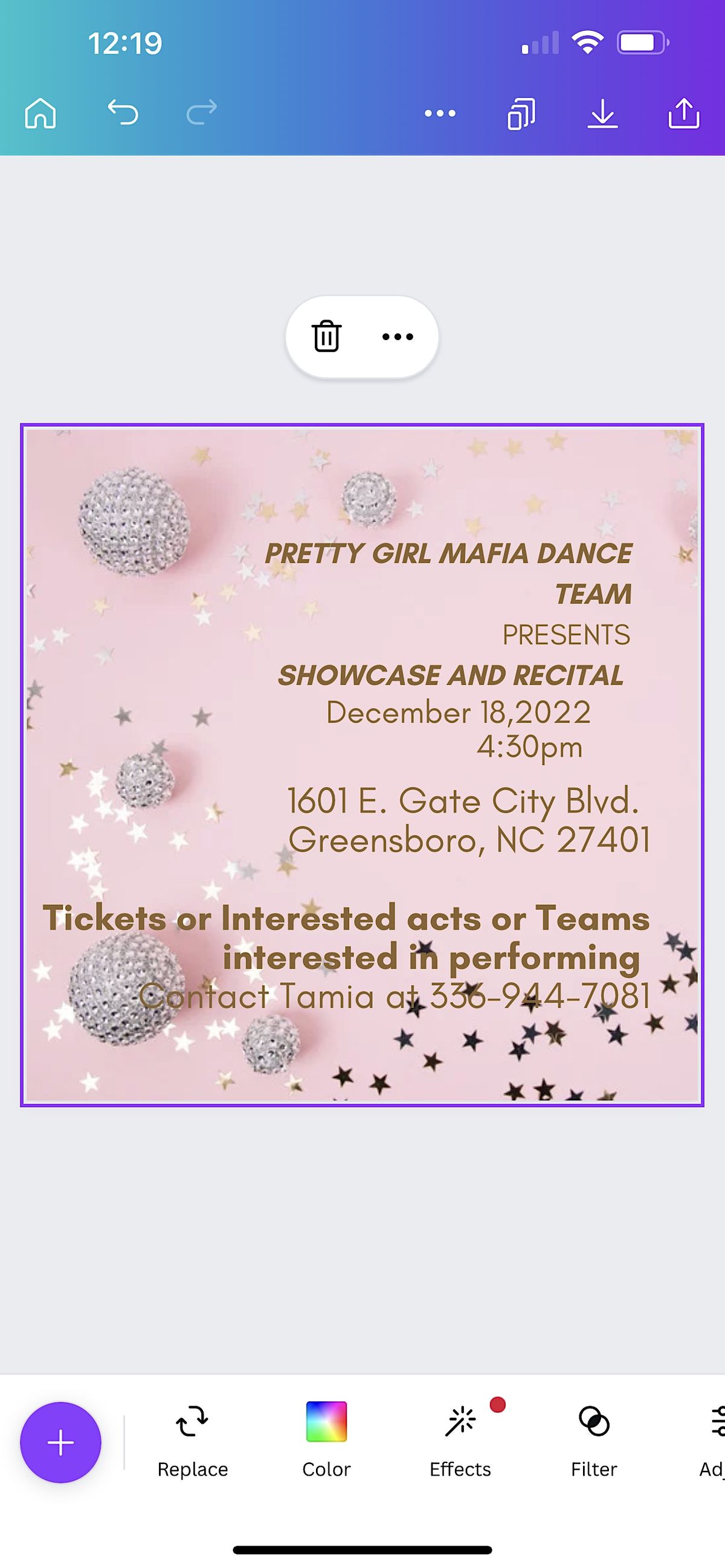 Pretty Girl Mafia Dance Team Recital and Showcase, Greensboro, December