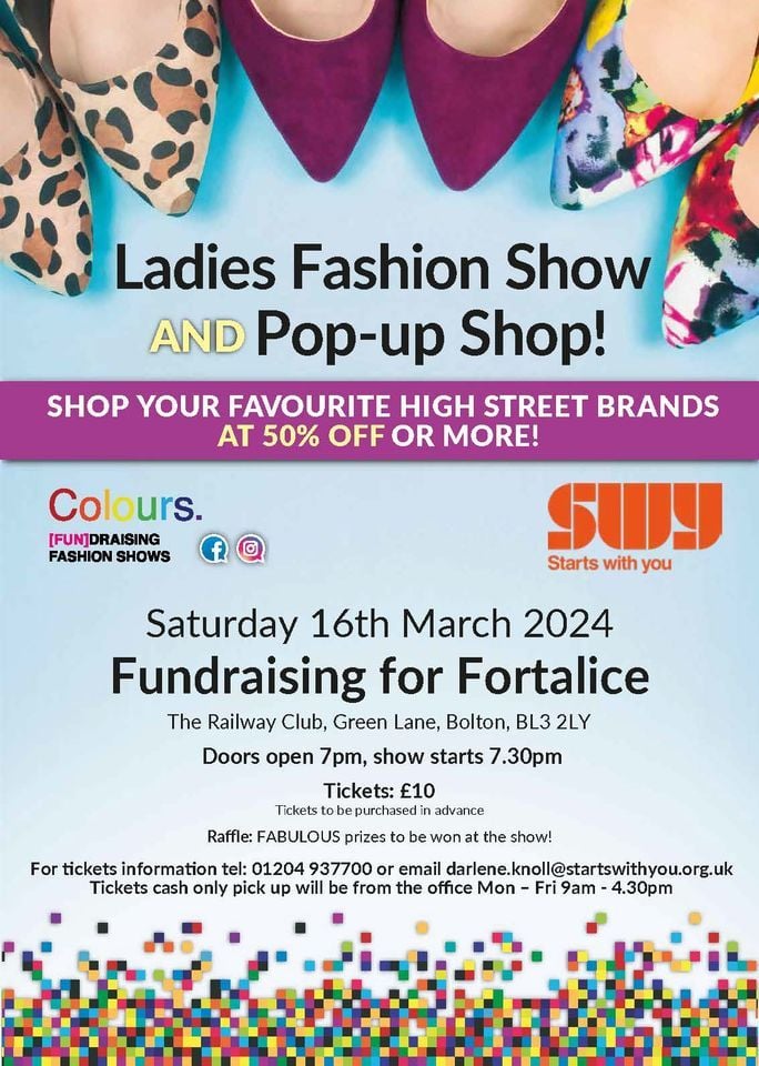 SWY Fashion Show, Bolton Railway Club, 16 March 2024 AllEvents.in