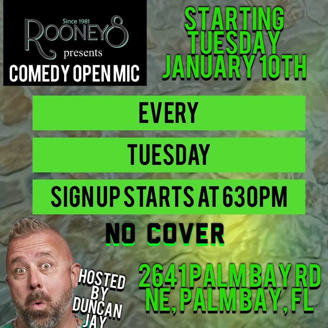 Rooney’s Comedy Room, Rooney's, Palm Bay, 14 February