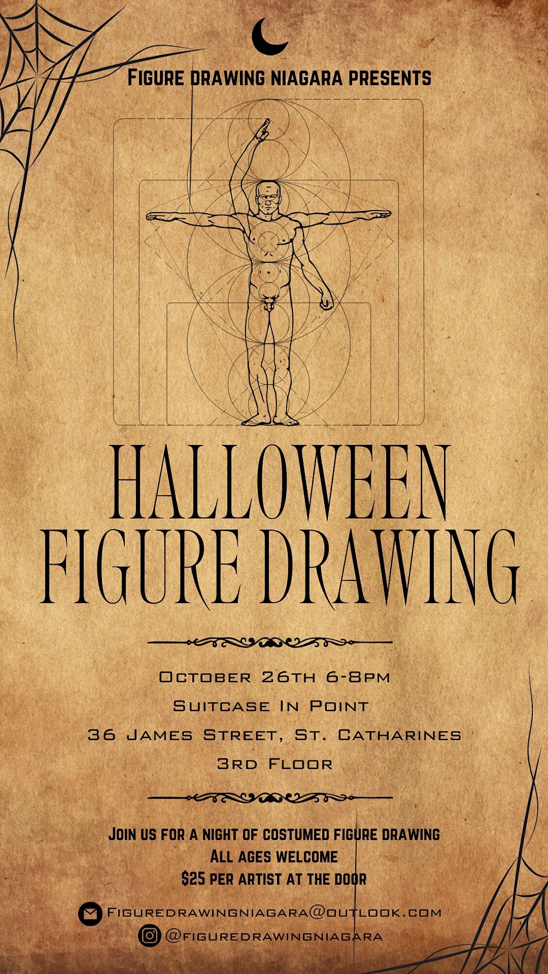 Halloween Figure Drawing, 36 James Street, St. Catharines, ON, Canada ...