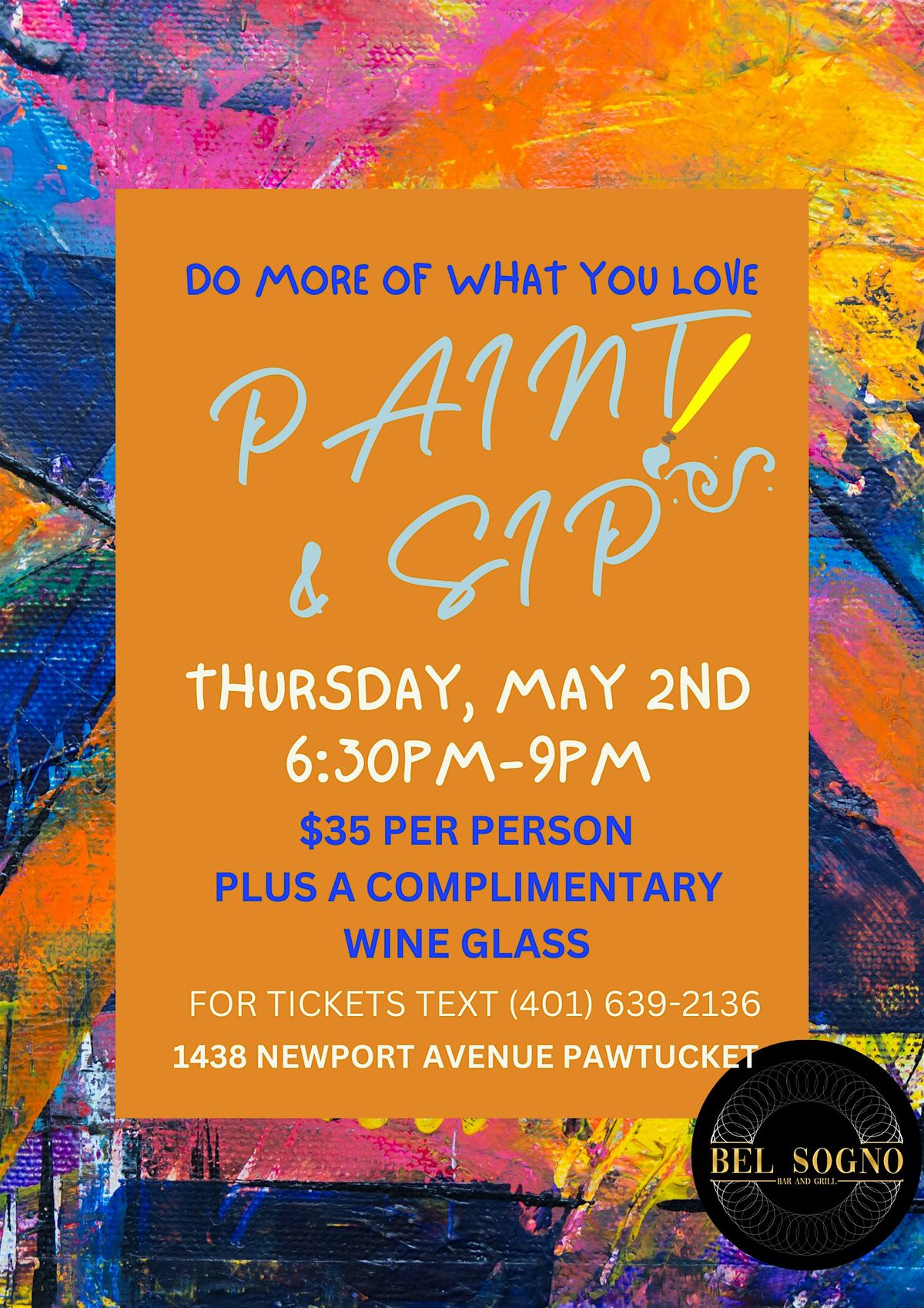 Do more of what you love, Paint and Sip!!!, 1438 Newport Ave, Pawtucket