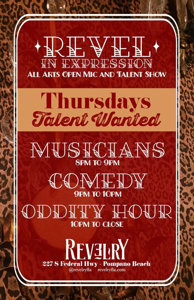 Revel in Expression, Revelry, Pompano Beach, 21 March 2024 AllEvents.in