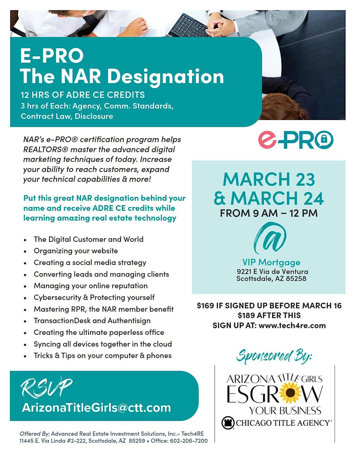 EPRO Designation 2 Day REALTOR Class, Rodney Barnes, My Home Group Real Estate, Goodyear, 24