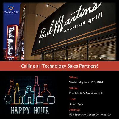 Paul Martins - Irvine - Happy Hour with Evolve IP, Paul Martin’s