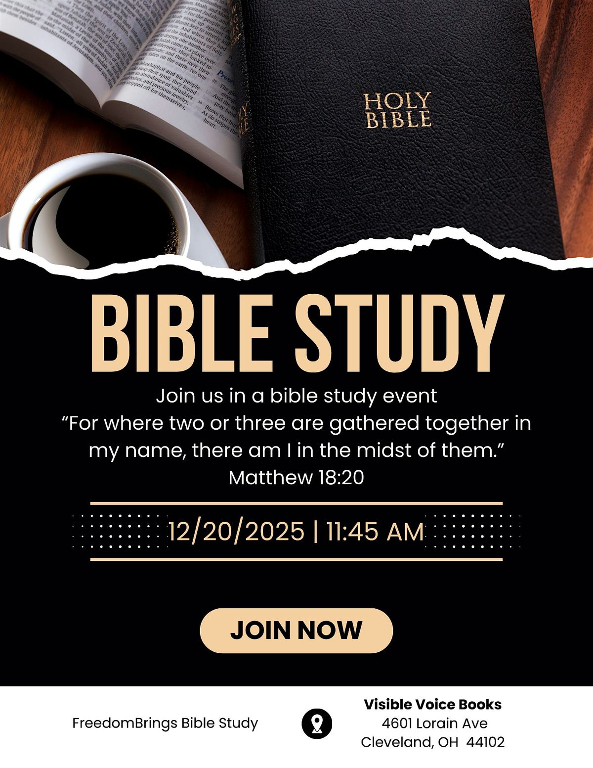 Cleveland Bible Study, 20 December | Event in Cleveland | AllEvents