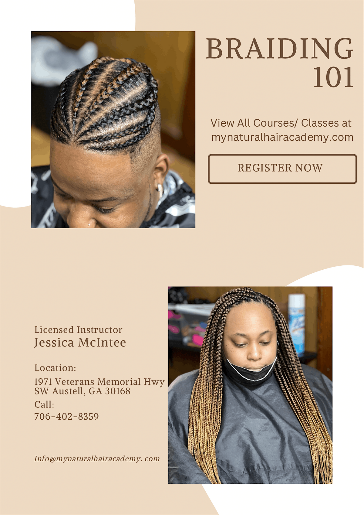 Feed In Braids Training (Braiding 101), 1971 Veterans Memorial Hwy SW