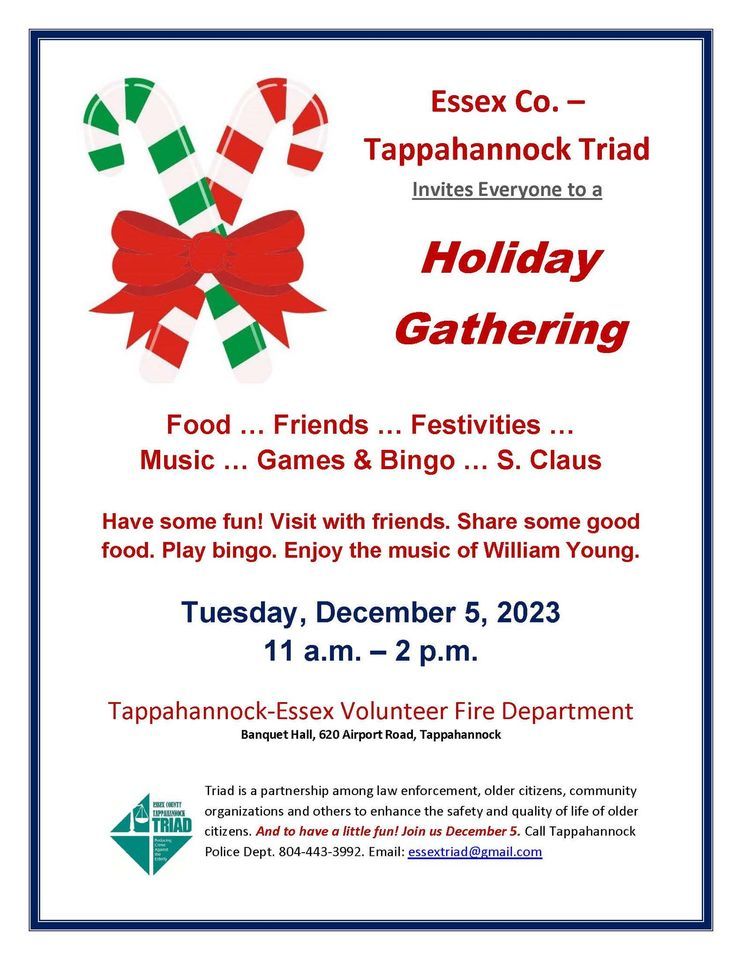 Triad Holiday Party, TappahannockEssex Co. Volunteer Fire Dept