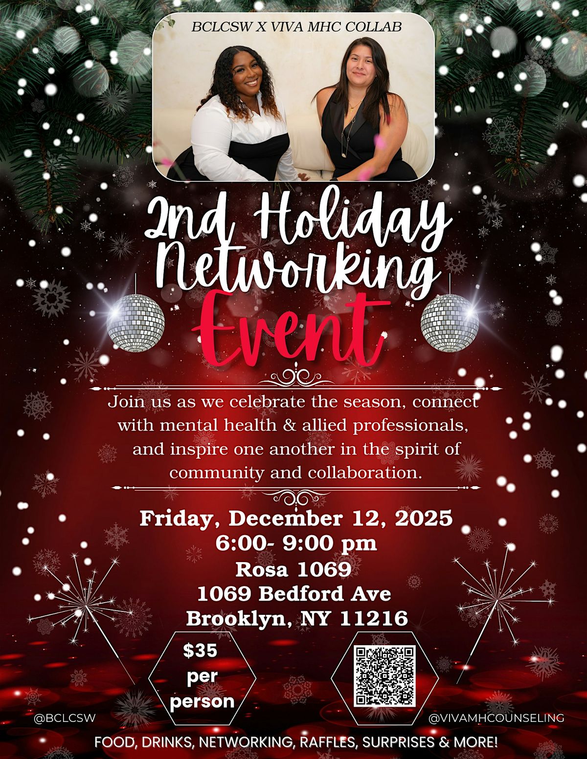 BCLCSW & Viva MHC 2nd Holiday Networking Event, 12 December | Event in Brooklyn | AllEvents