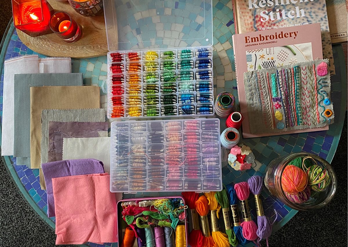 Hand-stitching for beginners, Kelvinbridge, Glasgow, 17 February 2024 ...