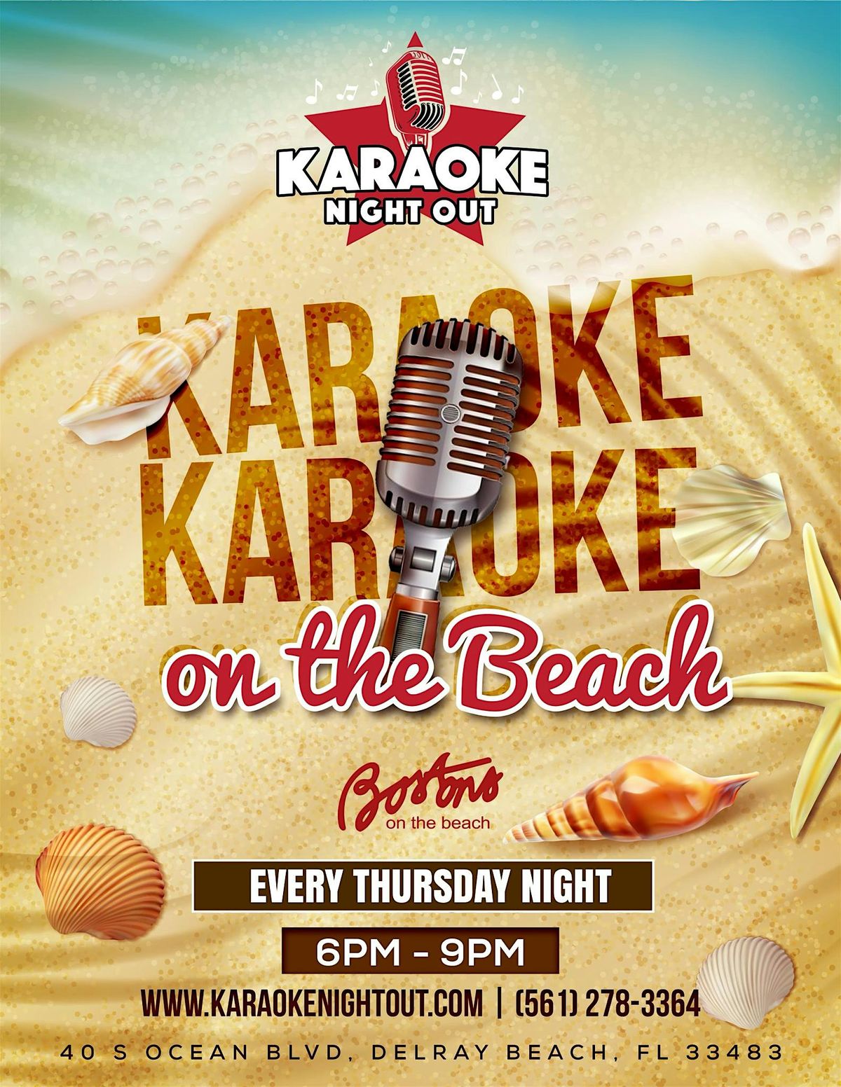 THURSDAYS! Karaoke On the Beach at Bostons On the Beach 6pm - 9pm | Event in Delray Beach | AllEvents