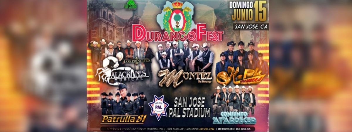 DURANGO FEST SAN JOSE , 15 June | Event in San Jose | AllEvents