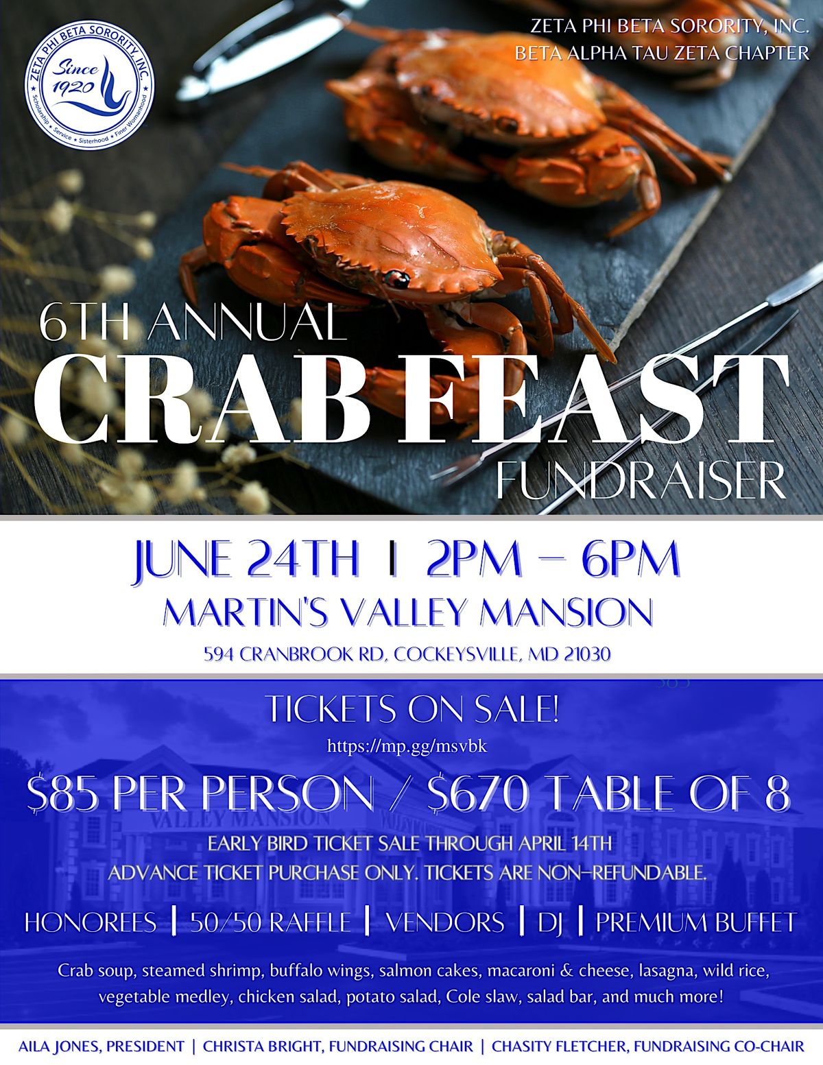 BATZ 6th Annual Crab Feast, Martin's Valley Mansion, Cockeysville, 24