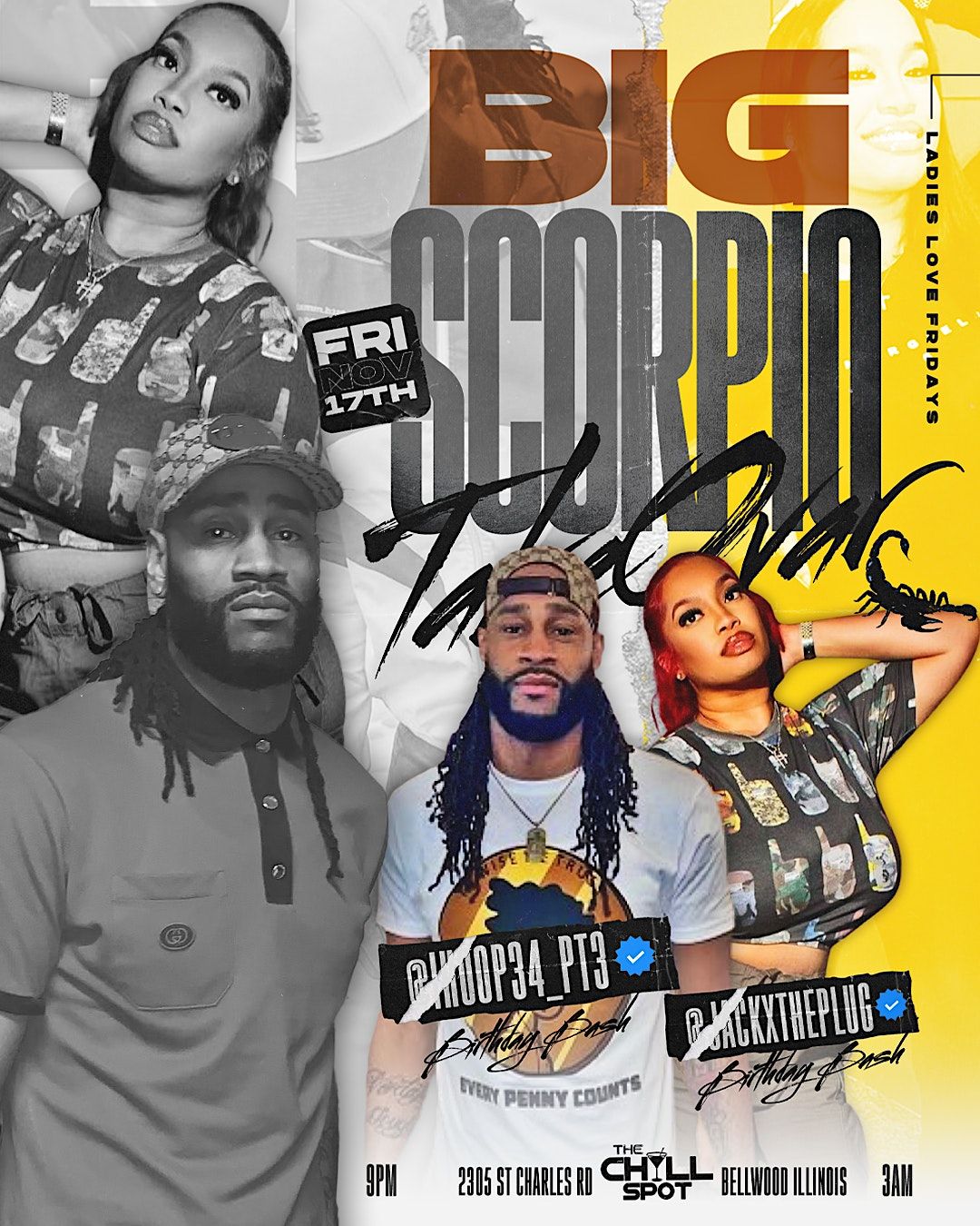 SCORPIO BASH, The Chill Spot Enterprise, Saint Charles Road, Bellwood