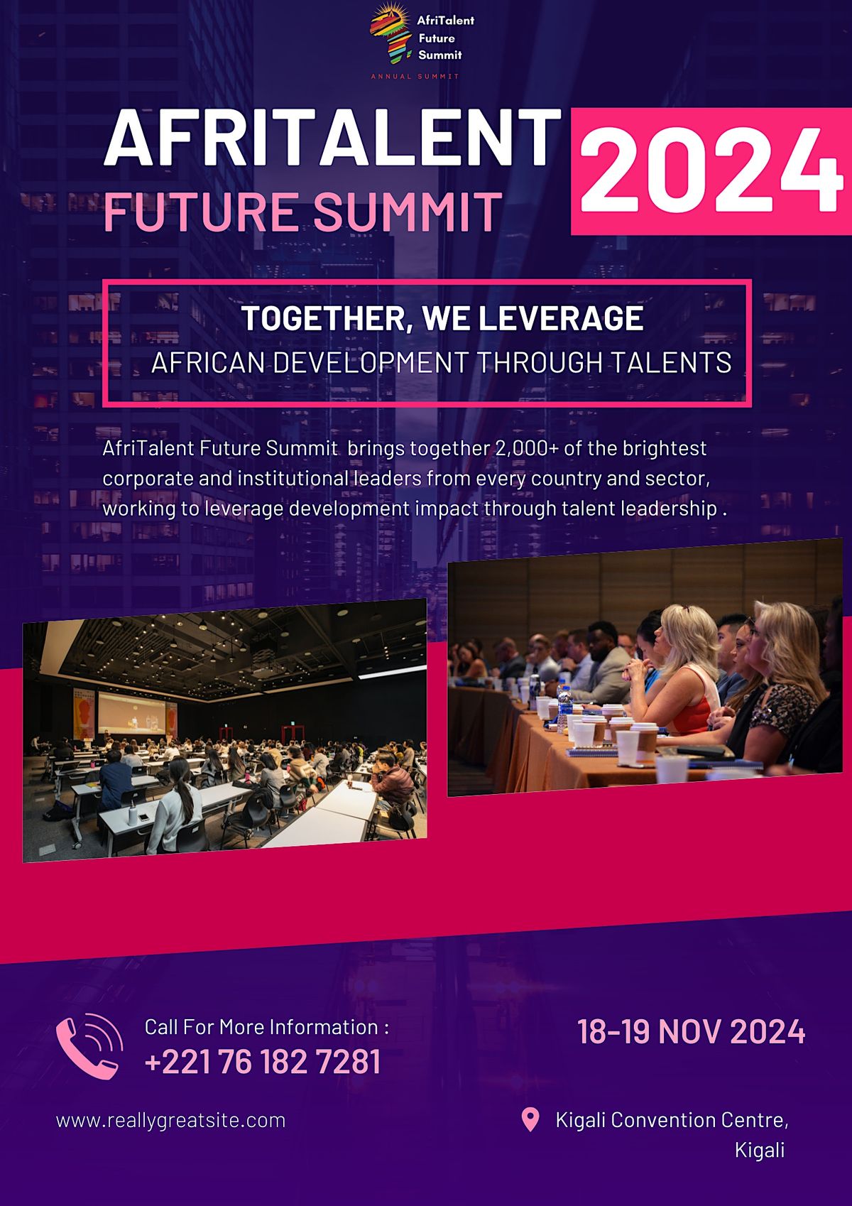 AfriTalent Future Summit, Kigali Convention Centre, 18 November to 19