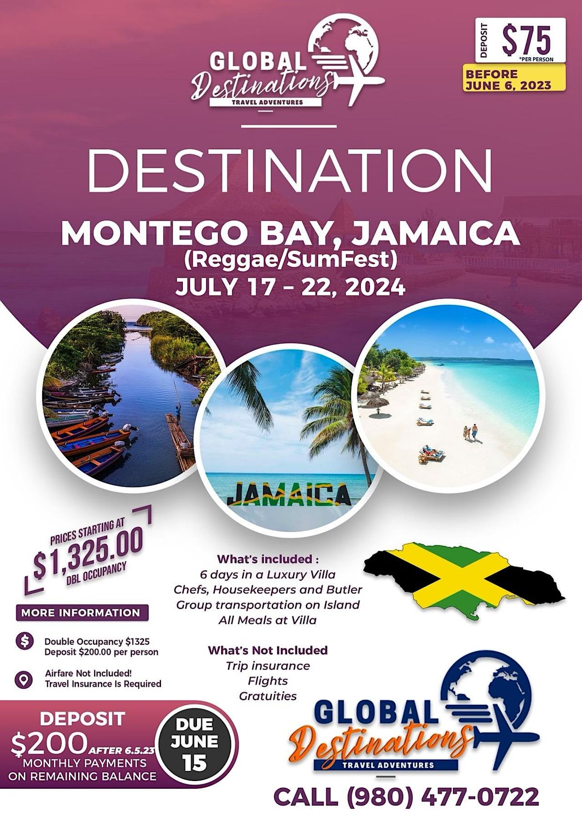 REGGAE/SUMFEST 2024 6 DAYS IN JAMAICA, Montego Bay, July 17 to July