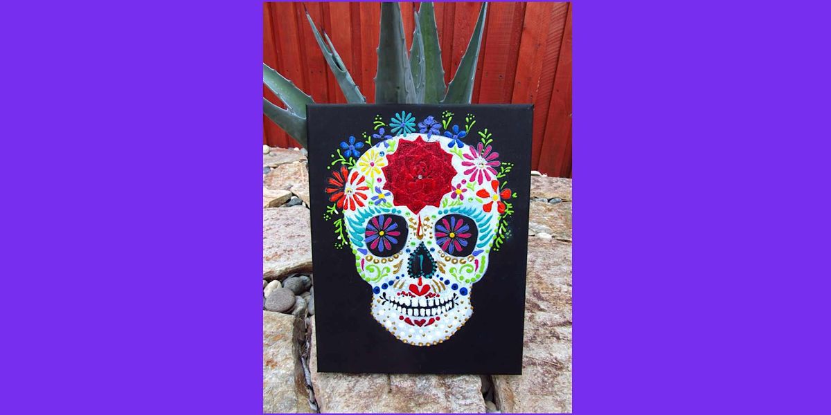 Dia de Los Muertos Sip and Paint class, Vannatta Winery and Gallery
