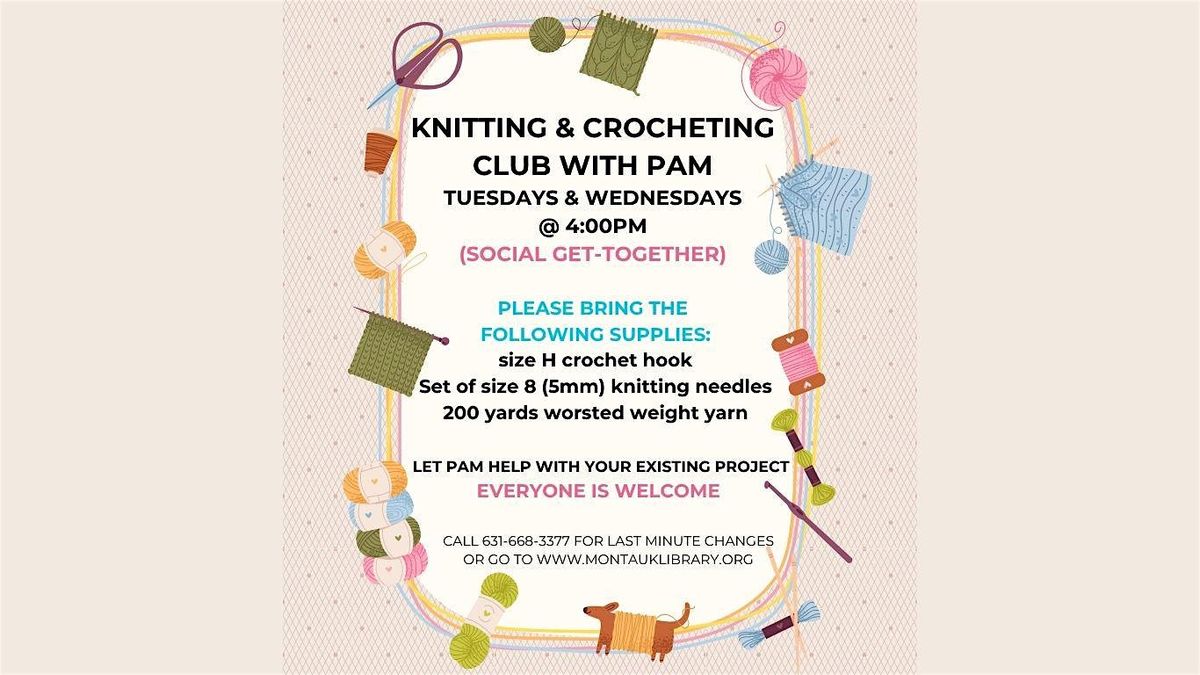 Knitting & Crochet, Montauk Library | AllEvents