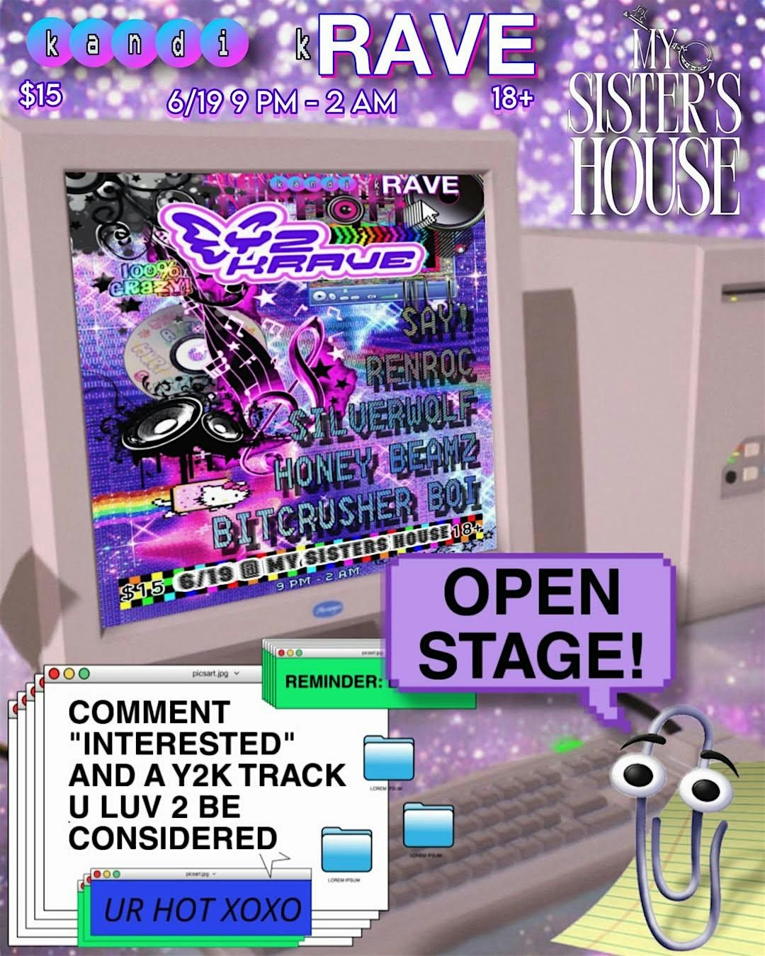Y2K RAVE: SAY!, RENROC, SILVERWOLF, HONEY BEAM2, BITCRUSHER BOY, My ...