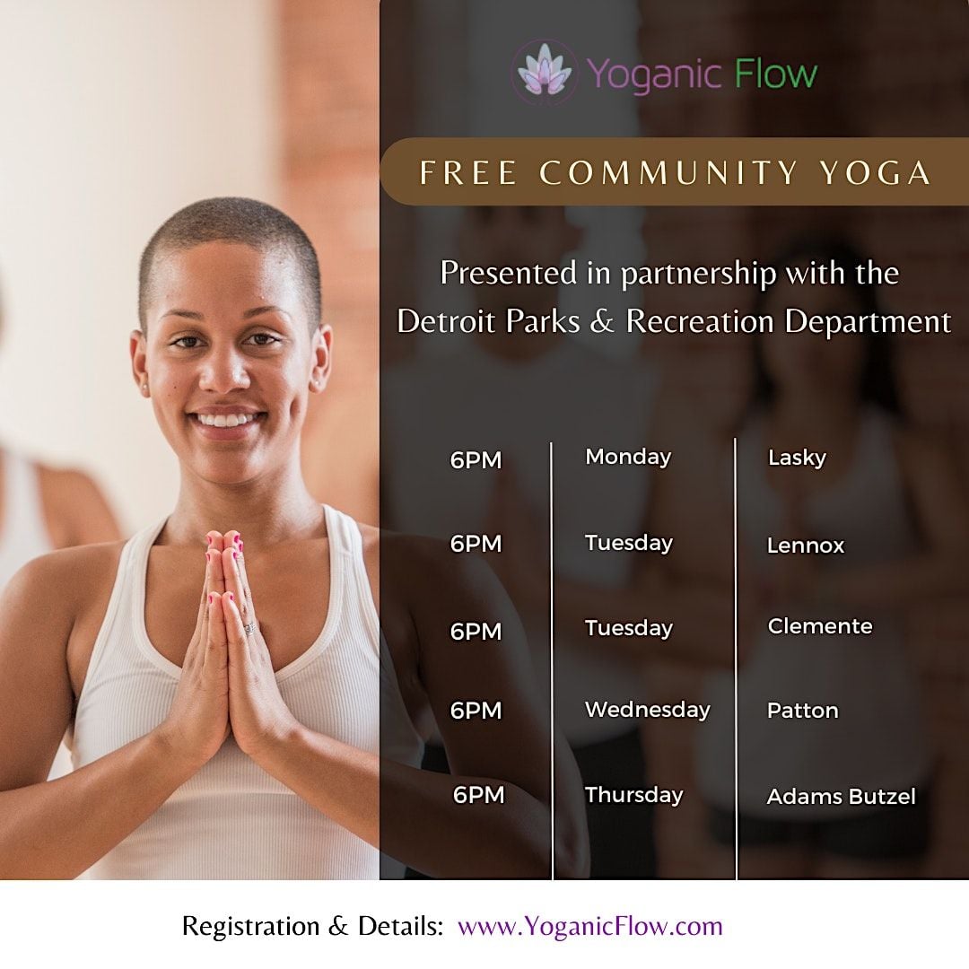 FREE Yoga at Lasky Recreation Center with Yoganic Flow, 13200 Fenelon