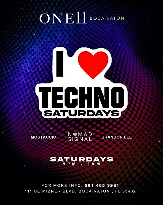 I LOVE TECHNO SATURDAYS @ ONE11, One 11 Boca Raton Social Event Space ...