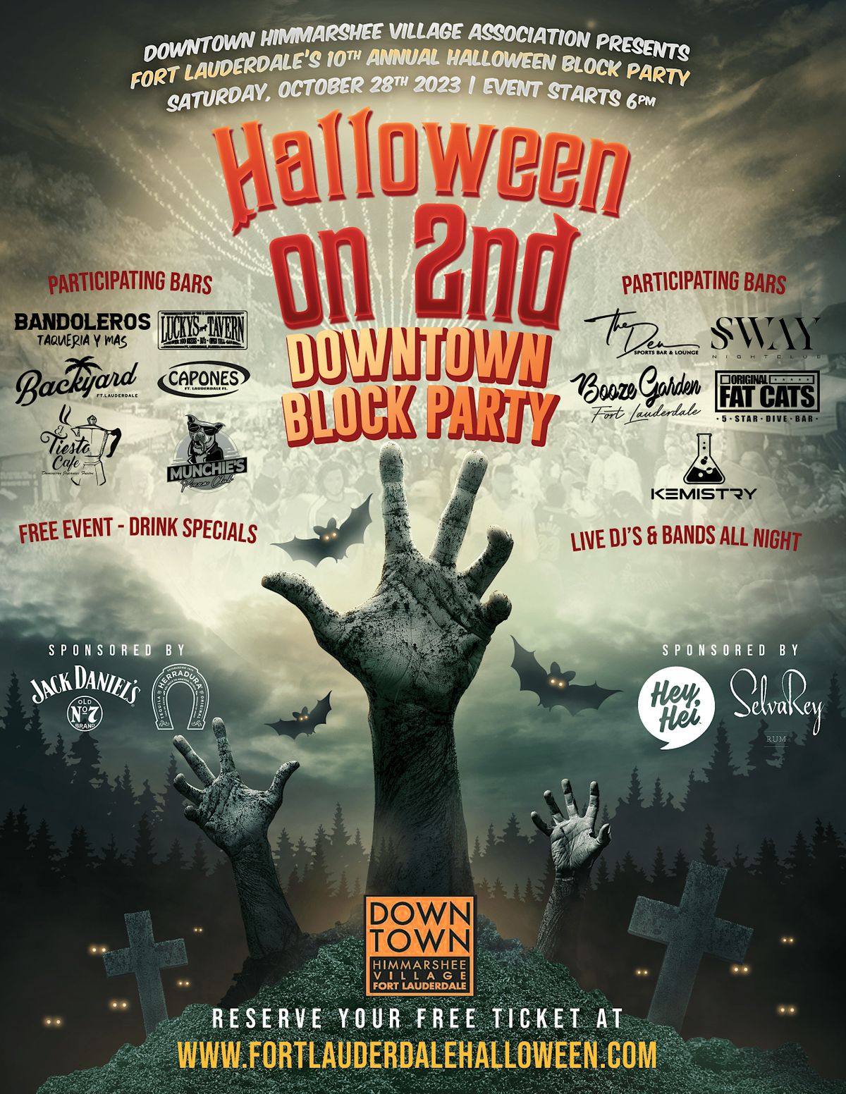 Halloween on 2nd! Block Party Downtown Fort Lauderdale, Himmarshee