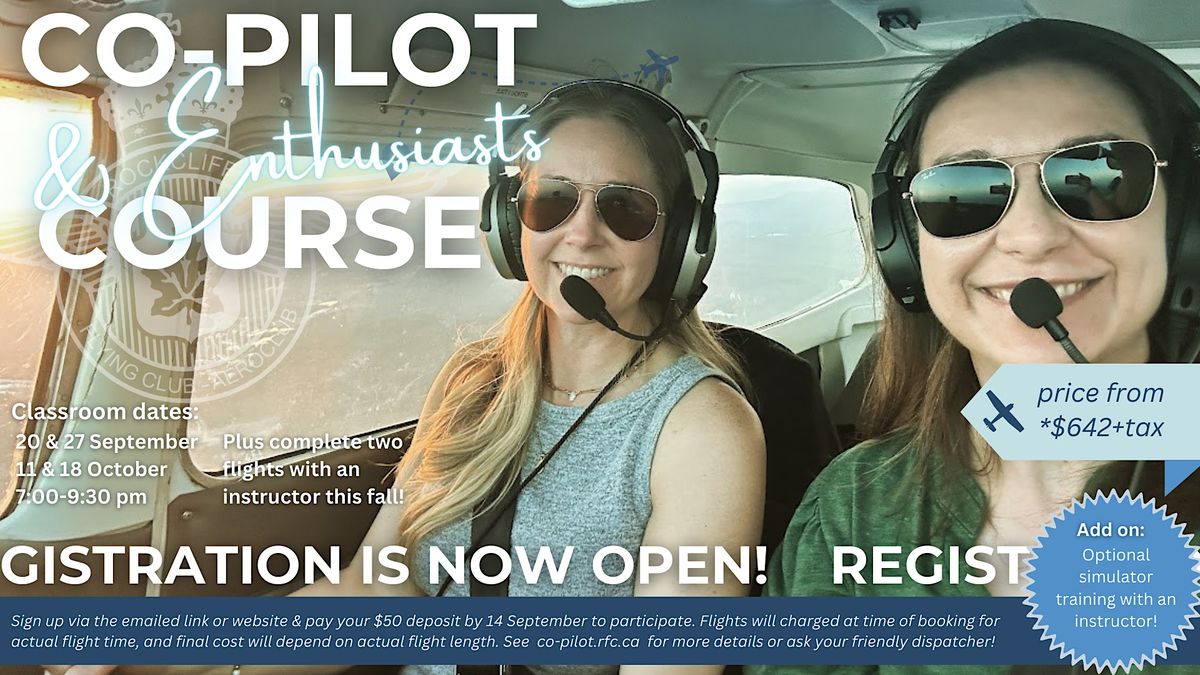 *RSVP* to the Rockcliffe Flying Club CoPilot & Enthusiasts Course