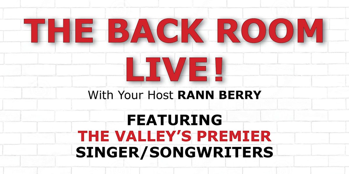 The Back Room Live with Barry Mathers & Rachel Matkin, and Host Rann ...