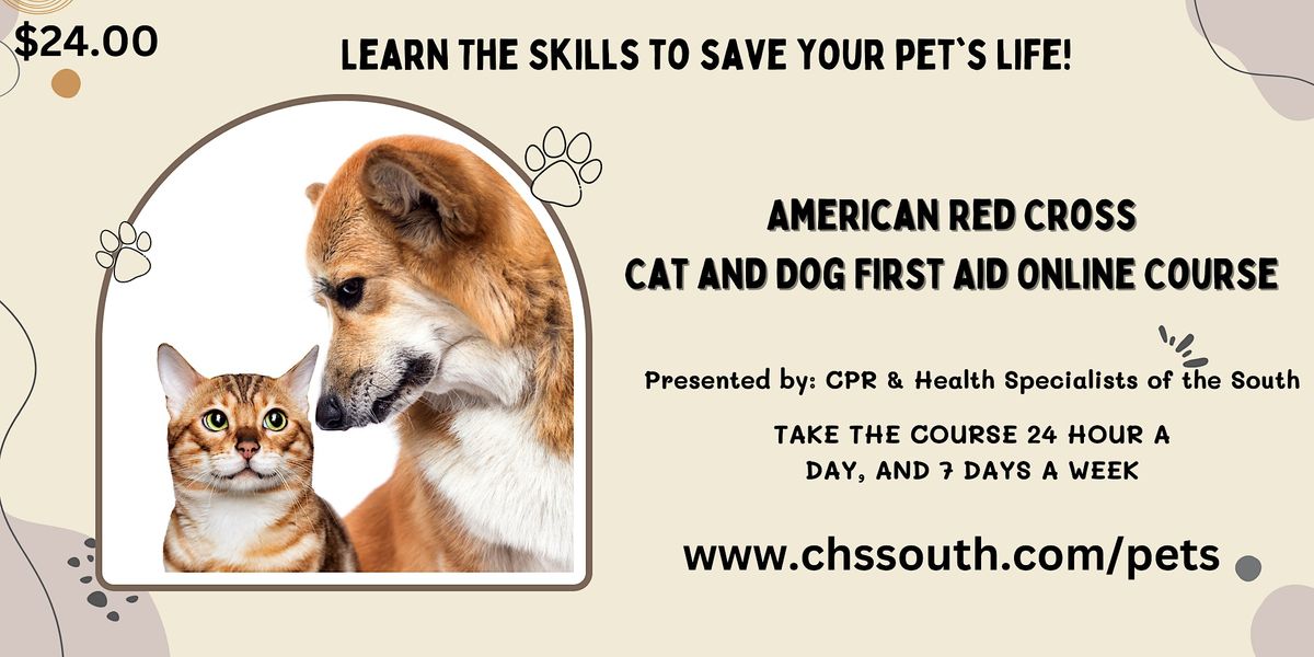 American Red Cross Pet First Aid & CPR, September 20 to September 21