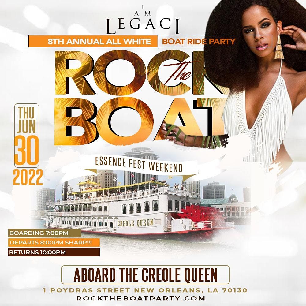 Rock The Boat The All White Boat Ride Party Essence Music Festival 2022 Paddlewheeler Creole Queen New Orleans 30 June The Ride Festival 2022