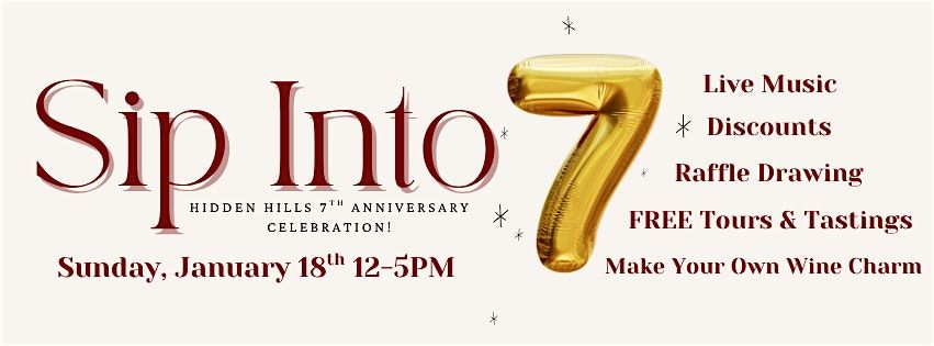 Hidden Hills 7th Anniversary: Tour & Tasting Reservations, 18 January | Event in Knoxville | AllEvents