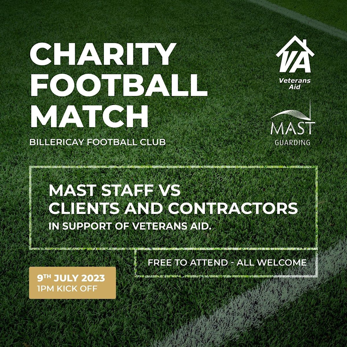 MAST CHARITY FOOTBALL MATCH 2023 Billericay Town FC July 9 2023 