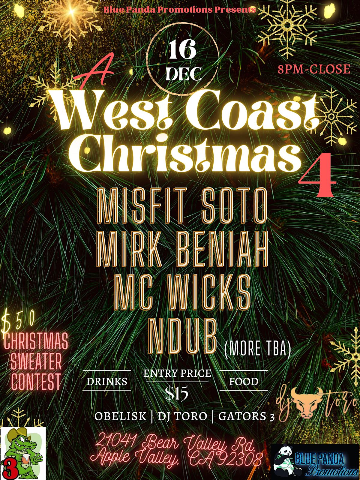 A West Coast Christmas 4, Gators Sports Bar And Grill, Apple Valley