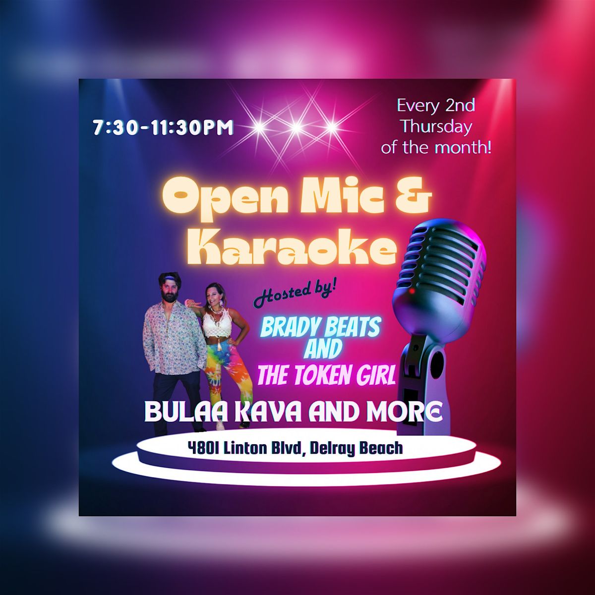 Open Mic and Karaoke!, Bulaa Kava And More, Delray Beach, 12 August to ...