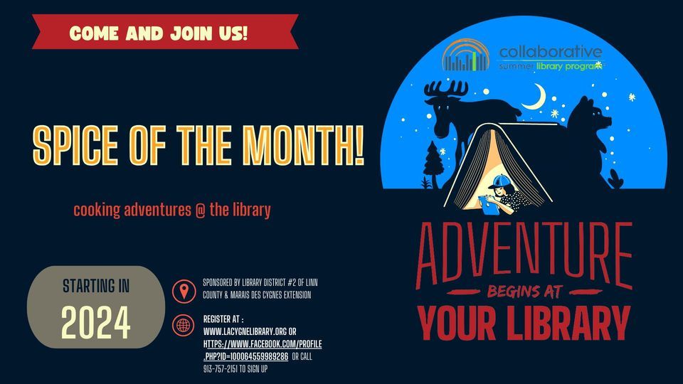 SPICE OF THE MONTH CLUB, Library District 2 of Linn CountyLa Cygne