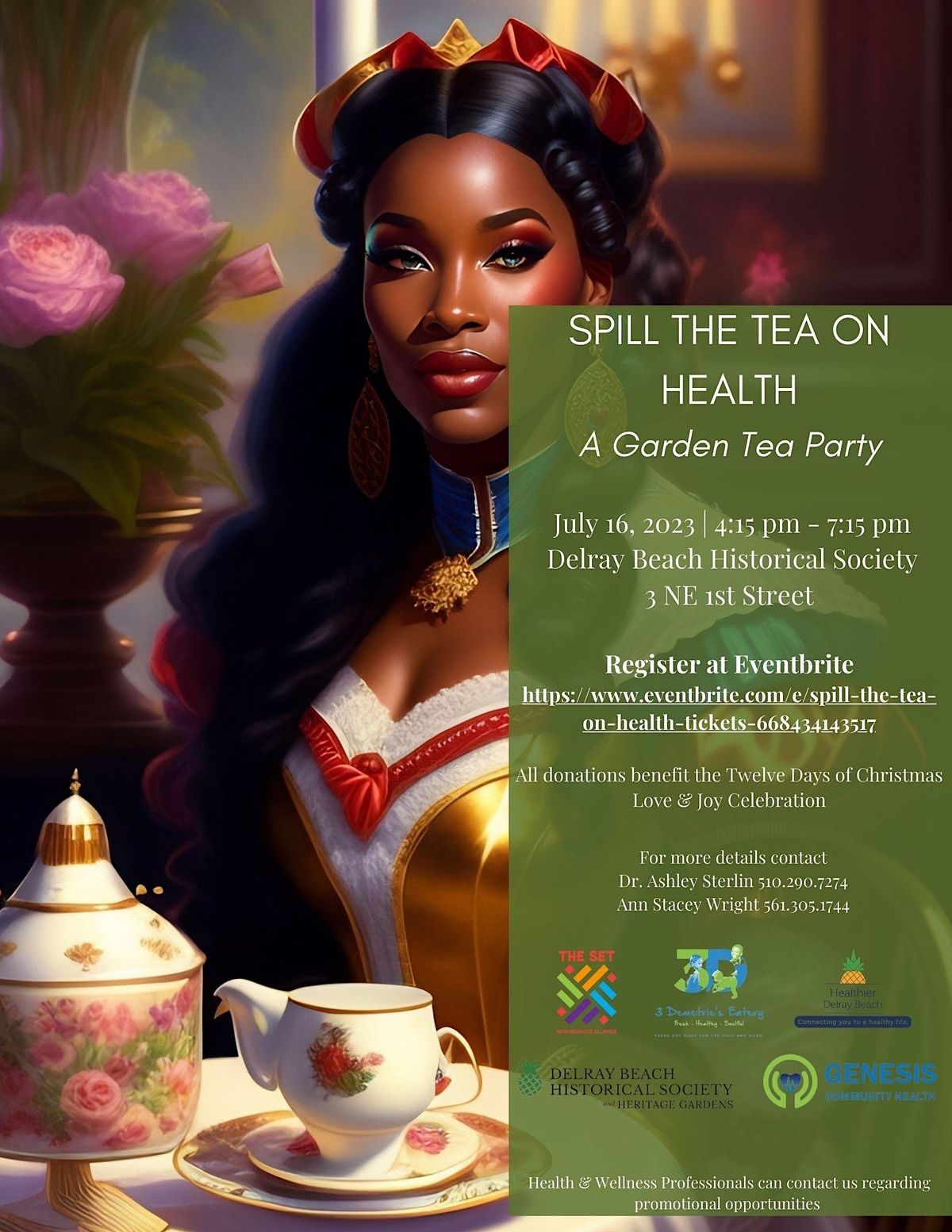 Spill The Tea On Health, Delray Beach Historical Society, July 16 2023