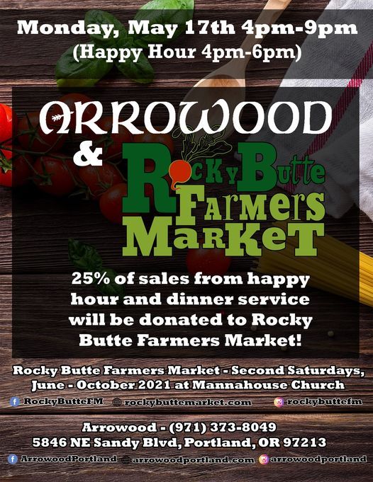 Dine out (or take out) fundraiser for the Rocky Butte Farmers Market